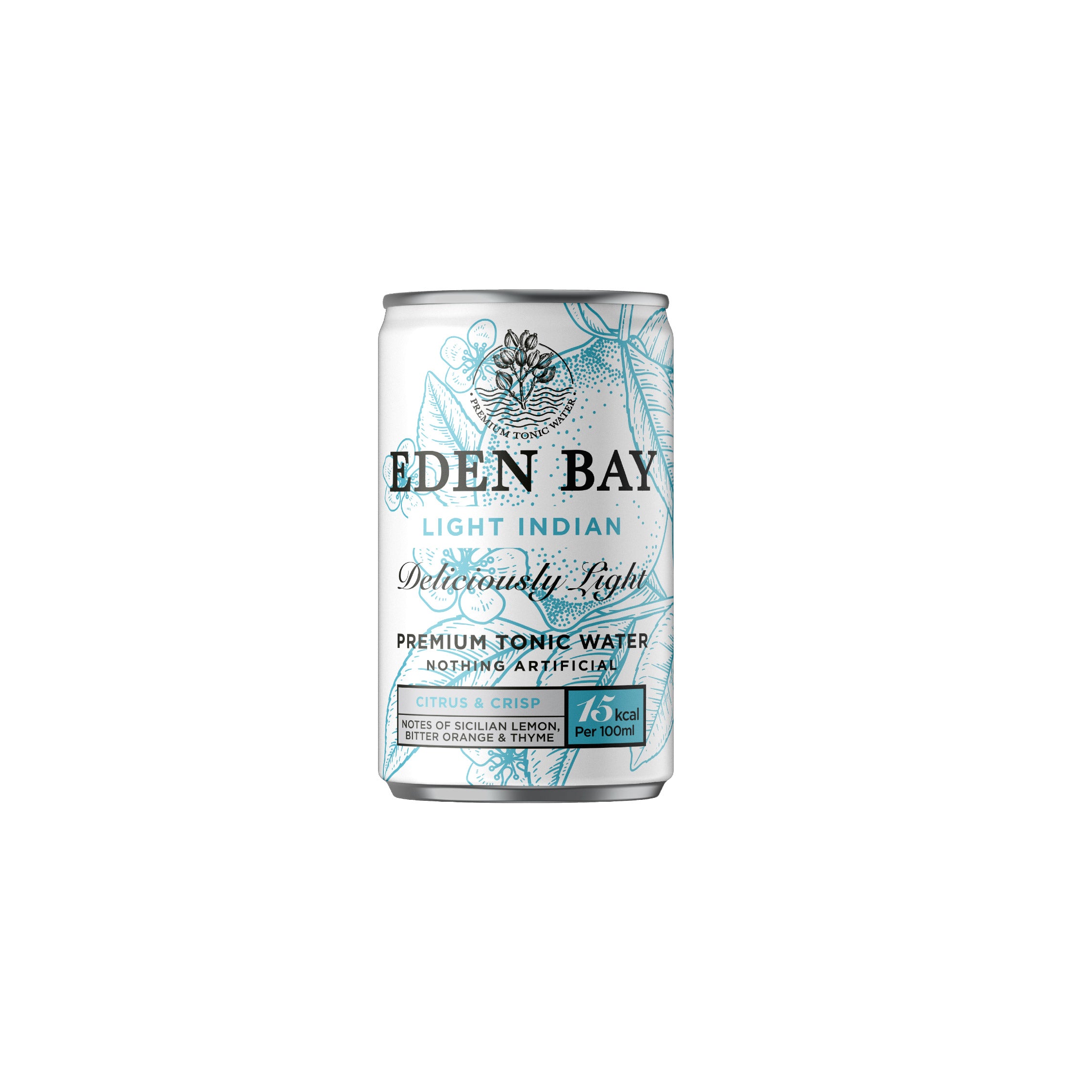 Eden Bay Premium Light Indian Tonic Water 24 x 150ml Cans